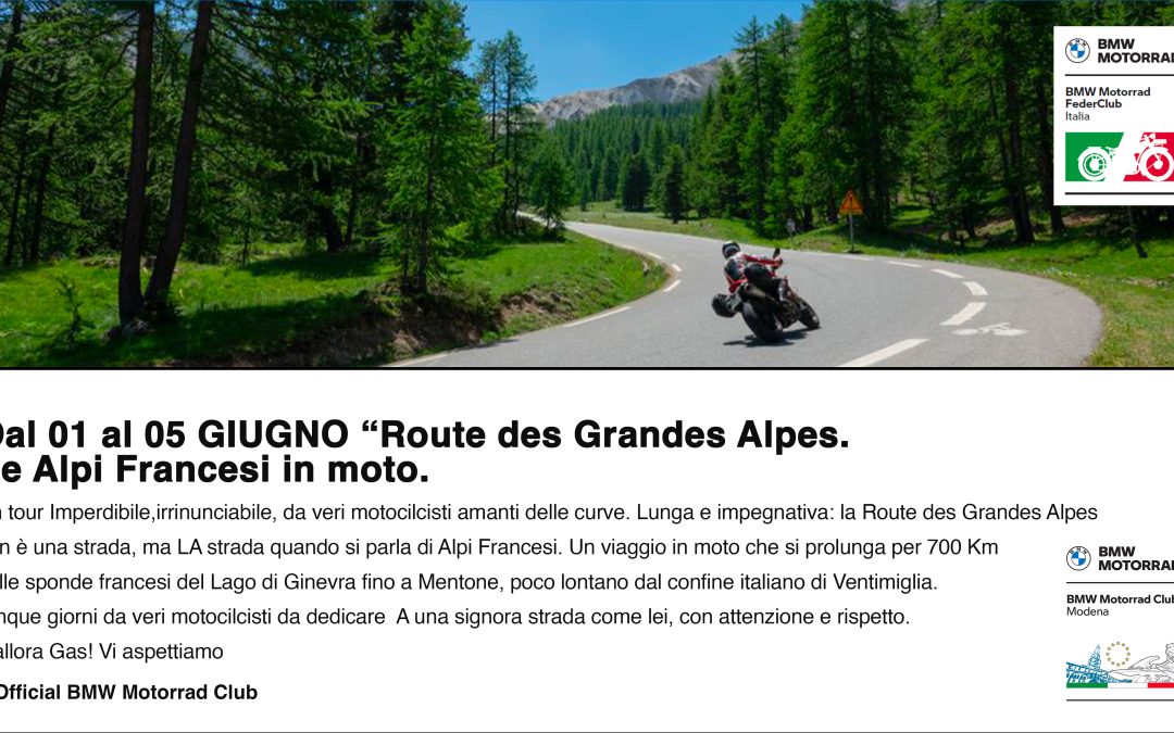 01 – 05 GIUGNO “Route des Grandes Alpes.”